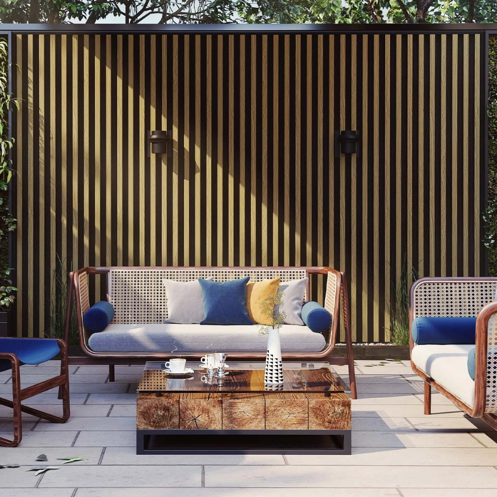 Parement Métallique Imitation Bois Tasseau 40x40 – Image 3